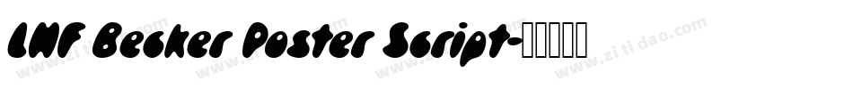 LHF Becker Poster Script字体转换